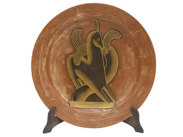 Giovanni Gariboldi - A ceramic plate, Ginori San Cristoforo, Thirties