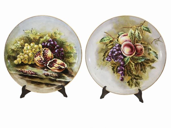 A pair of Laveno ceramic plates  (early 20th century)  - Auction Furniture and paintings from florentine apartment - Maison Bibelot - Casa d'Aste Firenze - Milano