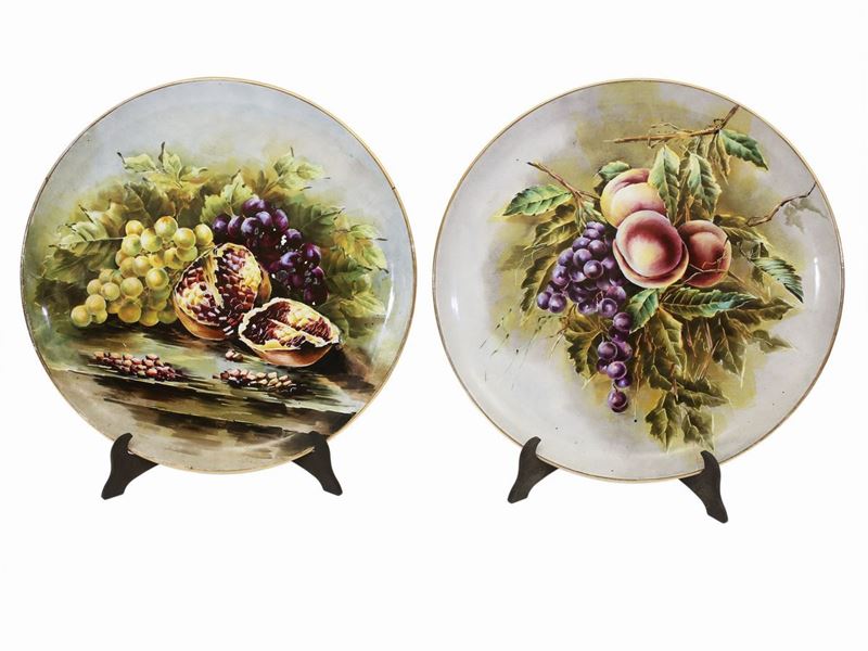 Coppia di Piatti da Parata in Ceramica Laveno