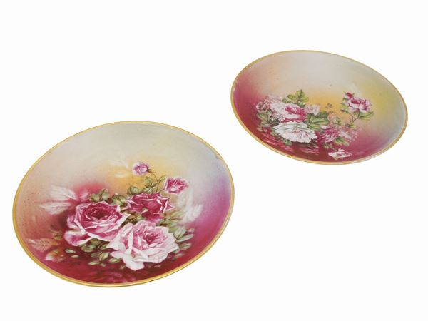 A pair of porcelain plates, Ex Operai Ginori