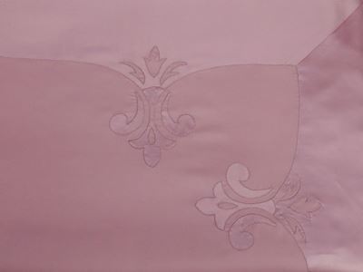 Completo Matrimoniale in Pura Seta Rosa, Artigianato Fiorentino