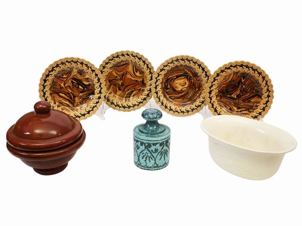 Lotto di ceramiche, San Zeno, Cantagalli