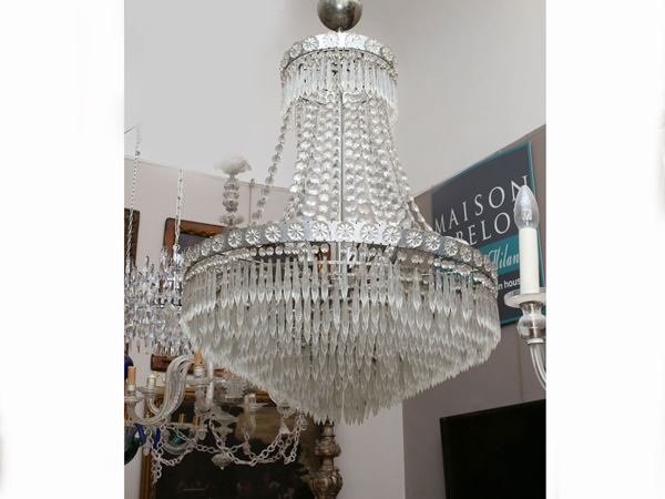 A chrystal chandelier