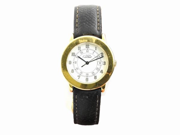 Orologio da polso per donna Cartier in argento placcato oro