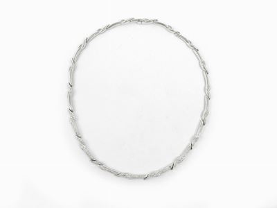 Girocollo in Oro Bianco con Diamanti