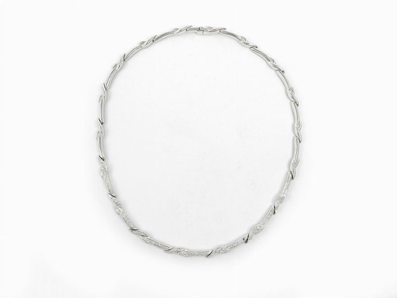 Girocollo in Oro Bianco con Diamanti