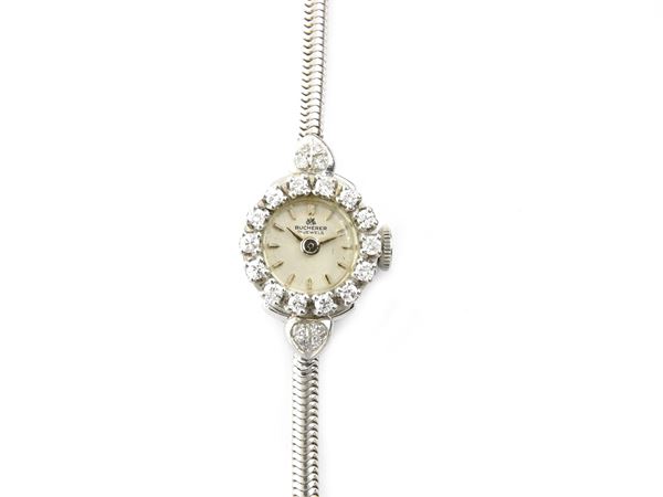 Orologio da polso per donna Bucherer in oro bianco con diamanti