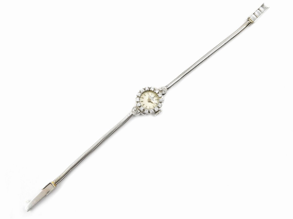 Orologio da Polso per Donna Bucherer in Oro Bianco con Diamanti