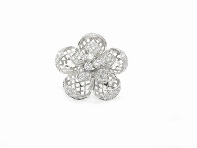 Anello in Oro Bianco con Diamanti