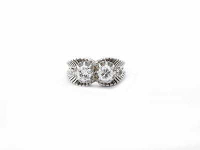 Anello in Oro Bianco con Diamanti
