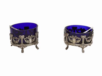 Coppia di Antiche Saliere in Argento