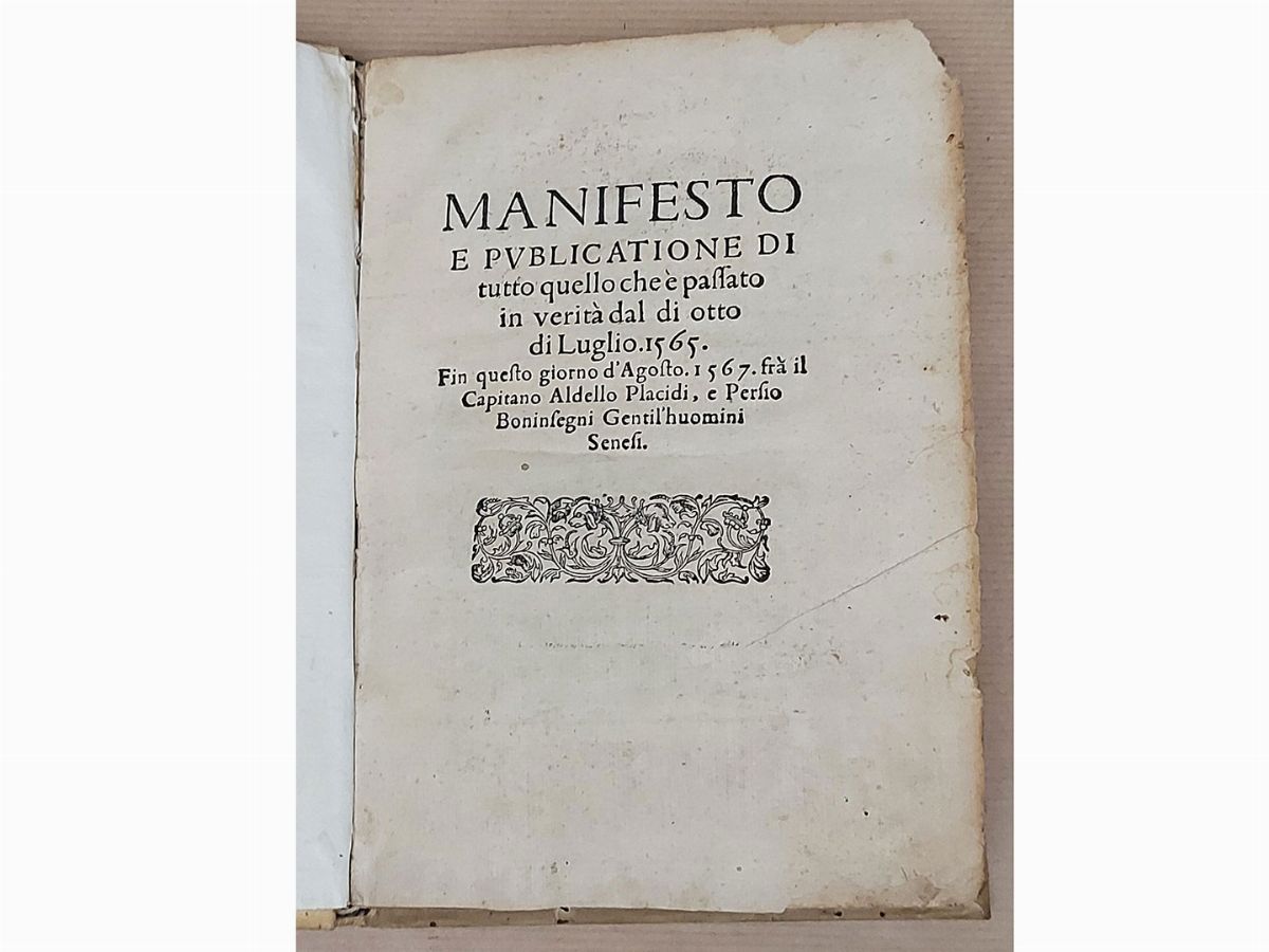 Manifesto e Publicatione