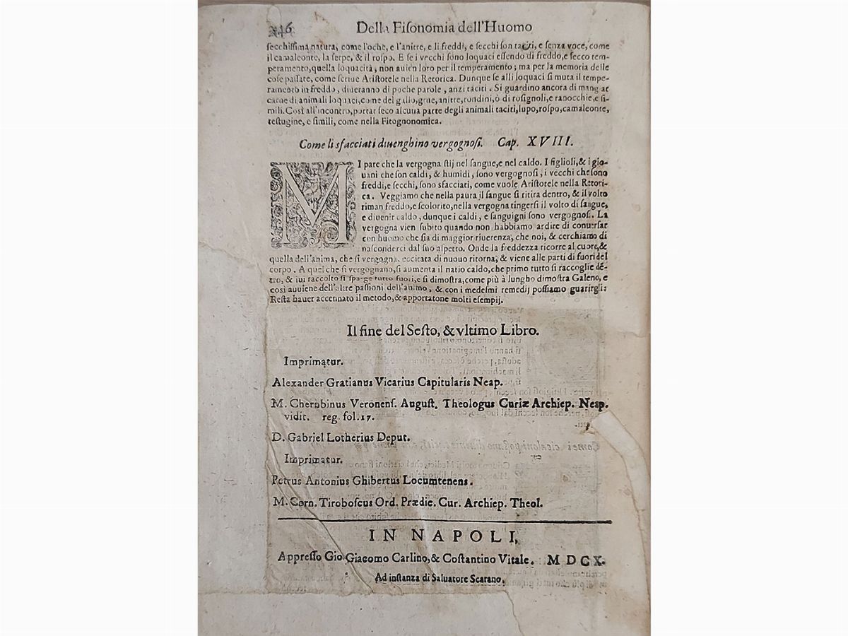 Giovan Battista della Porta - Della Fisionomia Dell'huomo
