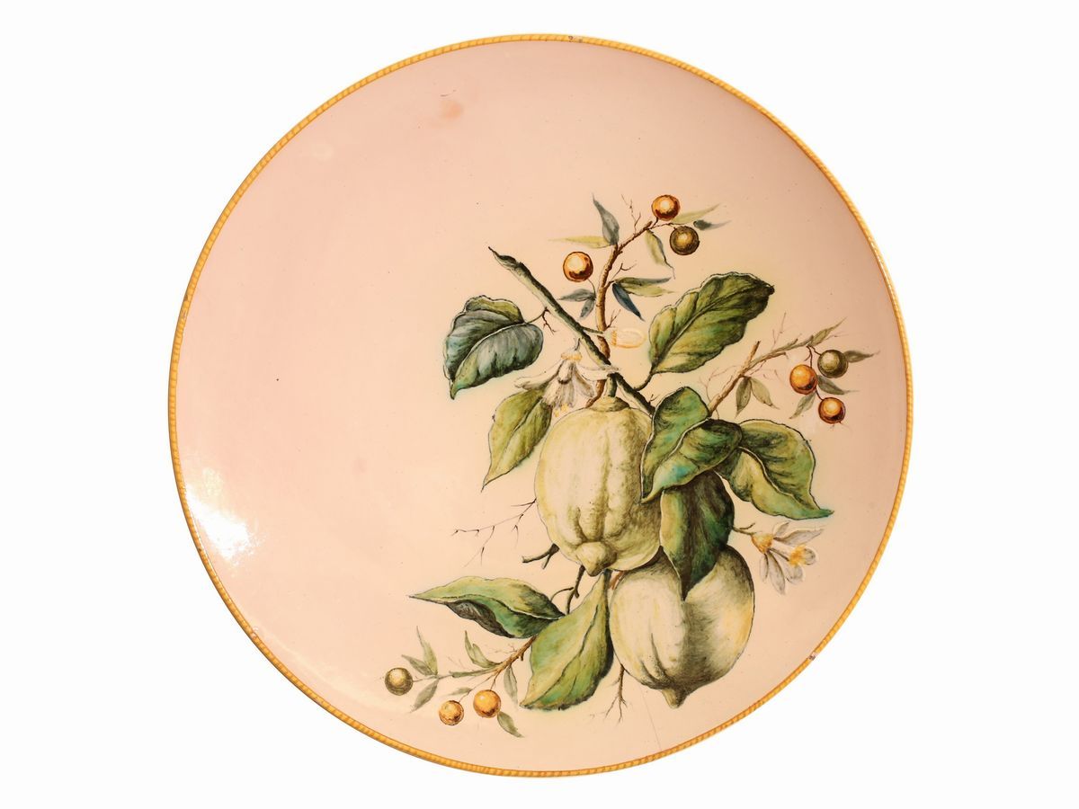 Coppia di Piatti da Parata in Ceramica, Cantagalli