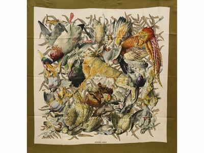 Foulard Carré in Seta "gibiers", Hermès