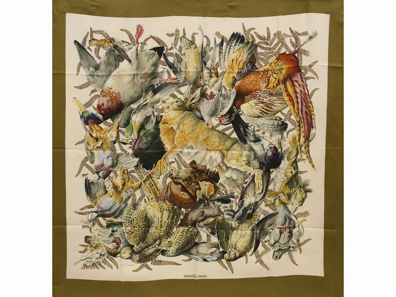 Foulard Carré in Seta "gibiers", Hermès