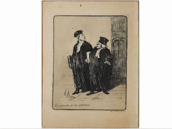 Honor&#233; Daumier - Les avocats et les plaideurs e Types et physionomies/Les moments difficiles de la vie