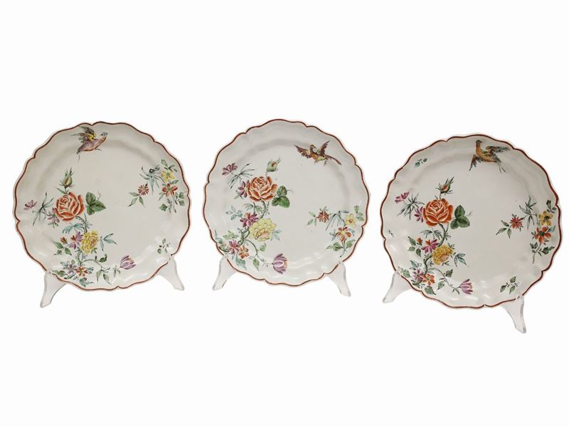 Tre Piatti in Maiolica