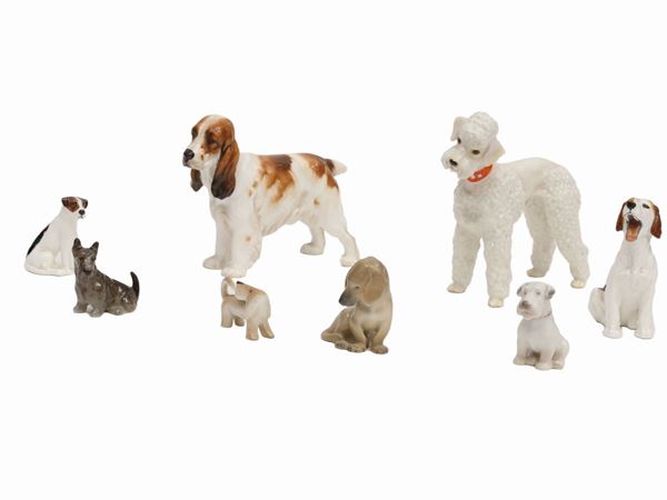 Lot of porcelain dogs  - Auction Furniture and paintings from florentine apartment - Maison Bibelot - Casa d'Aste Firenze - Milano