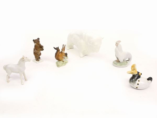 Lot of porcelain animals  - Auction Furniture and paintings from florentine apartment - Maison Bibelot - Casa d'Aste Firenze - Milano