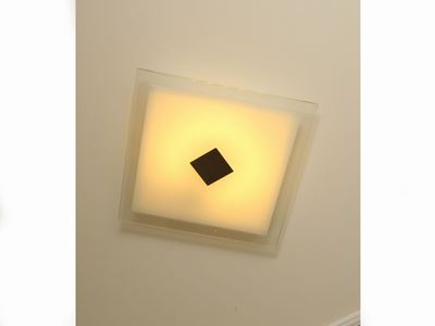 Plafoniera in Cristallo Incolore e Satinato