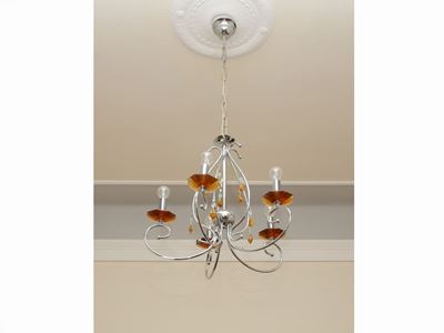 Lampadario in Metallo Cromato