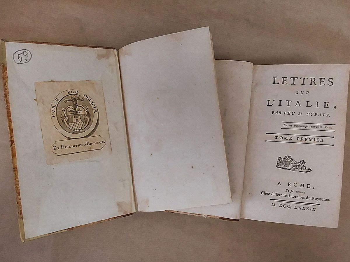 Charles Marguerite Jean Baptiste Mercier Dupaty - Lettres Sur L'italie En 1785