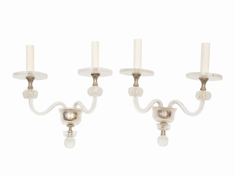 Coppia di Appliques in Vetro