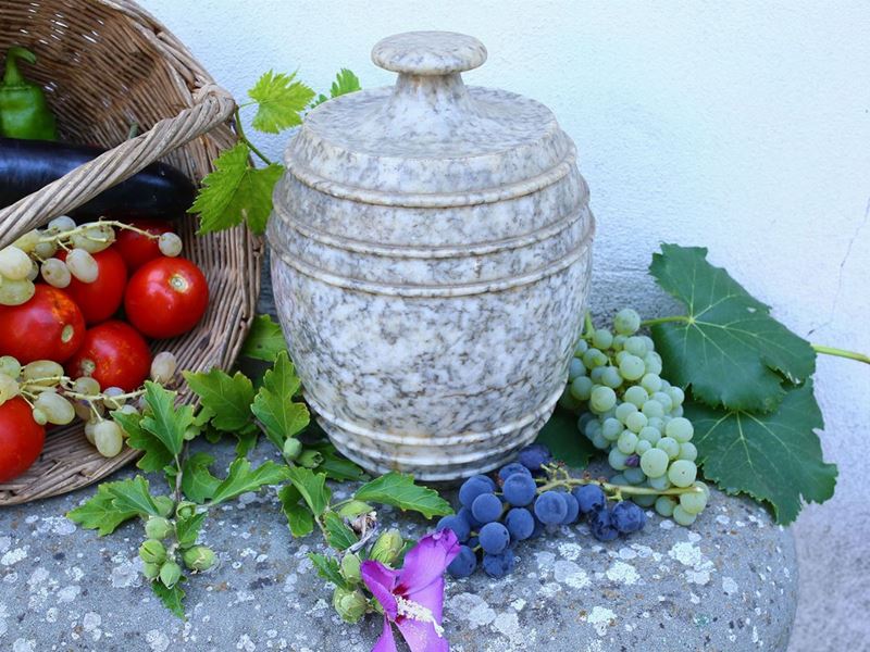 Contenitore a Botticella in Porfido Grigio