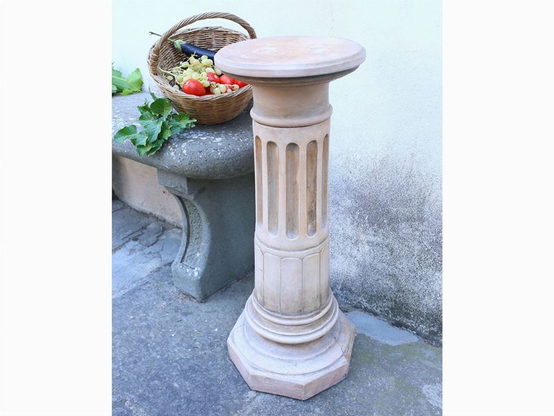 Colonna Portavasi in Terracotta di Signa