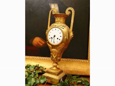Orologio da Tavolo in Bronzo Dorato