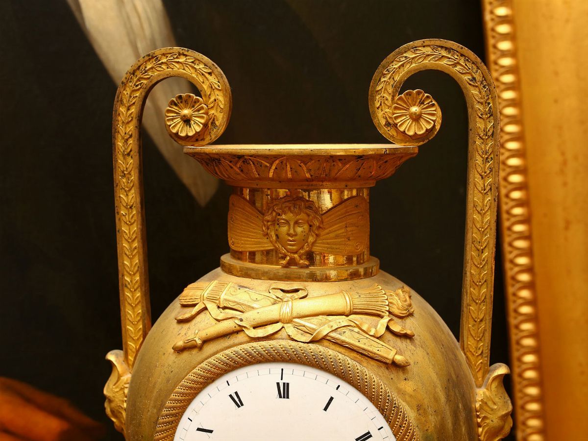 Orologio da Tavolo in Bronzo Dorato