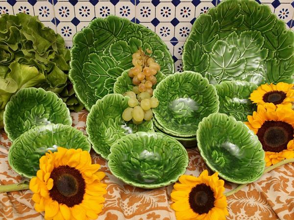 Fruit salad set in earthenware  - Auction Tuscan style: curiosities from a country residence - Maison Bibelot - Casa d'Aste Firenze - Milano