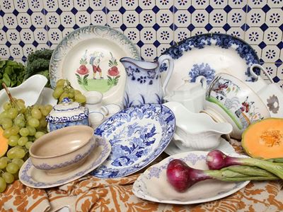Lotto di Accessori per la Casa in Monocromia Blu