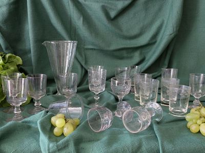Miscellanea di Bicchierini D'epoca in Vetro Soffiato