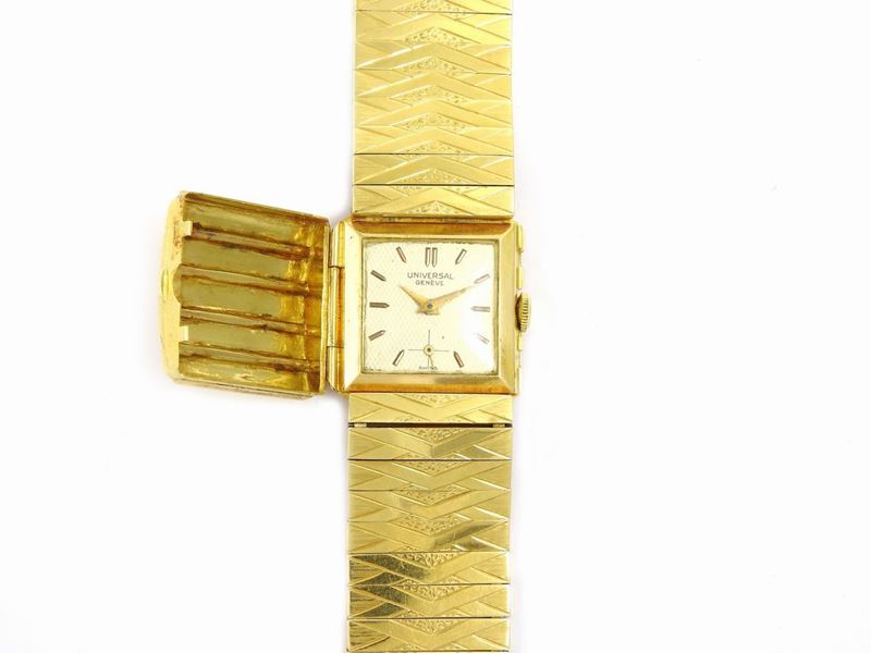 Bracciale in Oro Giallo con Orologio Universal per Donna