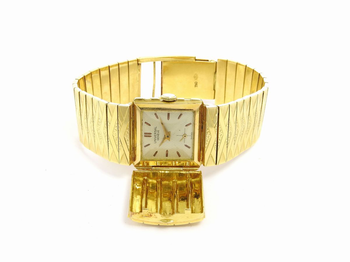 Bracciale in Oro Giallo con Orologio Universal per Donna