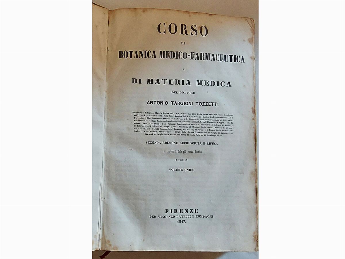Antonio Targioni Tozzetti - Corso di Botanica Medico-farmaceutica e di Materia Medica