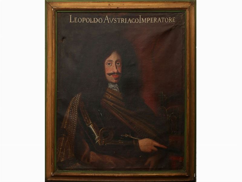 Seguace di Benjamin Von Bloch, XVII Secolo - Ritratto Dell'imperatore Leopoldo i S'asburgo in Arm...