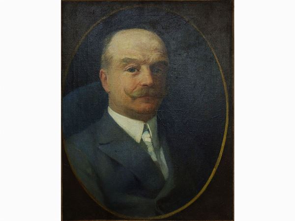 Scuola italiana : Portrait of a man  (early 20th century)  - Auction Tuscan style: curiosities from a country residence - Maison Bibelot - Casa d'Aste Firenze - Milano