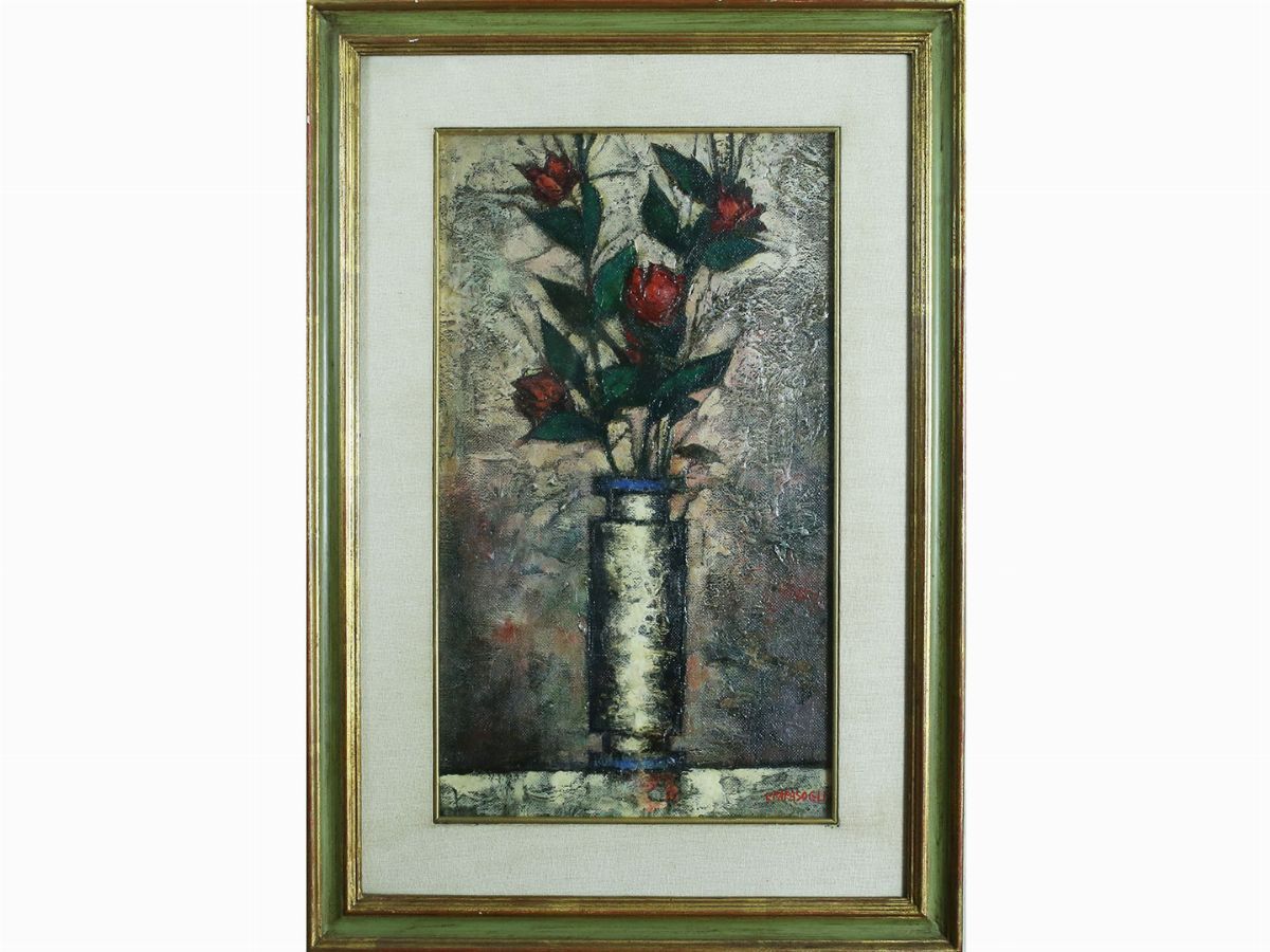 Leonardo Papasogli - Vaso di Fiori e Paesaggio
