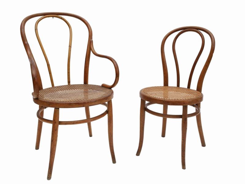 Sedia e Poltroncina in Faggio Curvato