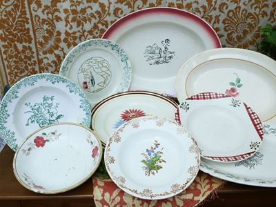 Lotto di Terraglie Rustiche Decorative