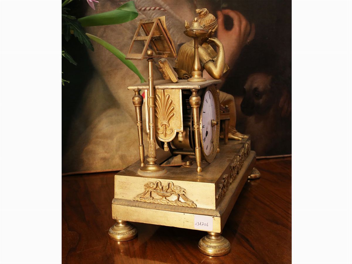 Orologio da Mensola in Bronzo Dorato