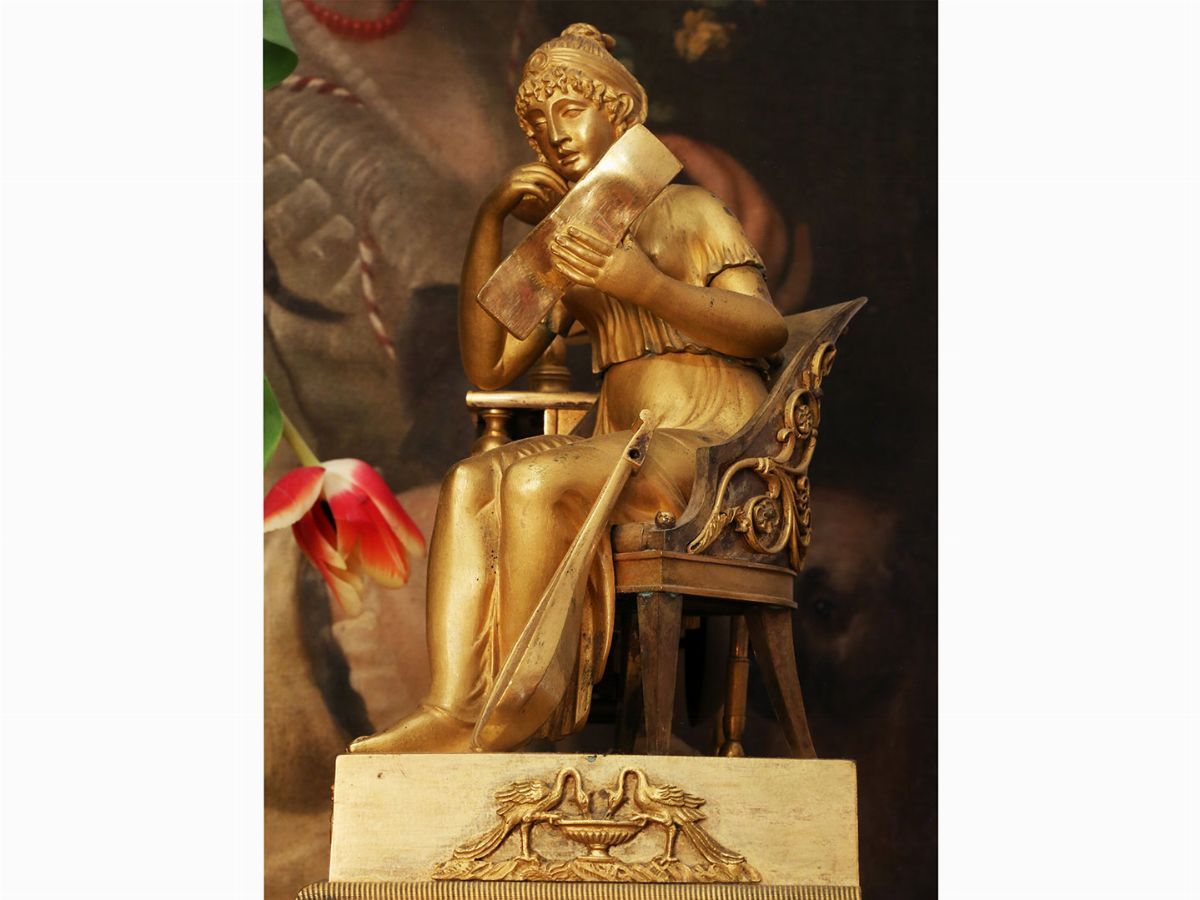 Orologio da Mensola in Bronzo Dorato