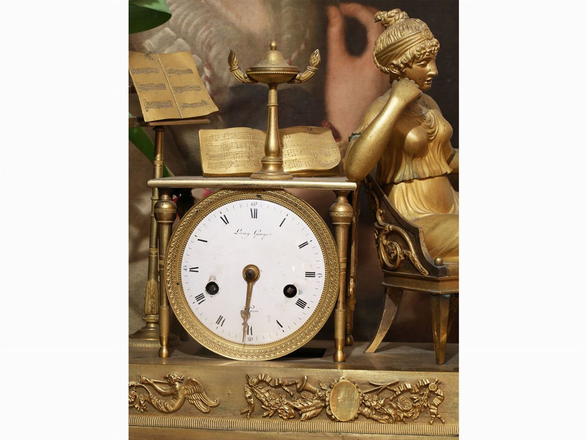 Orologio da Mensola in Bronzo Dorato