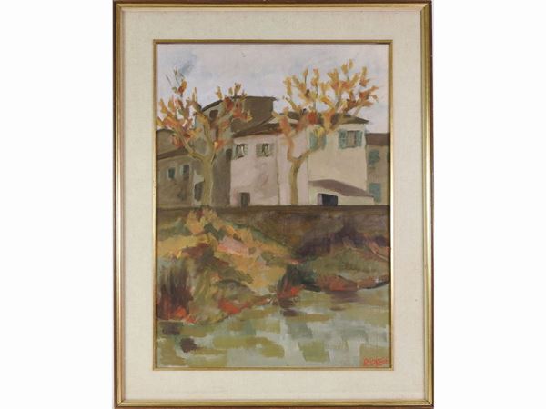 Renzo Grazzini : Autumn Landscape  ((1912-1990))  - Auction Furniture, Paintings and Curiosities from Private Collections - Maison Bibelot - Casa d'Aste Firenze - Milano