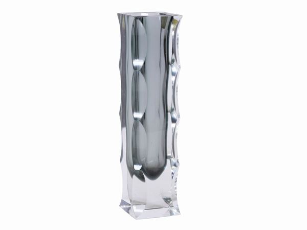 A blown glass vase