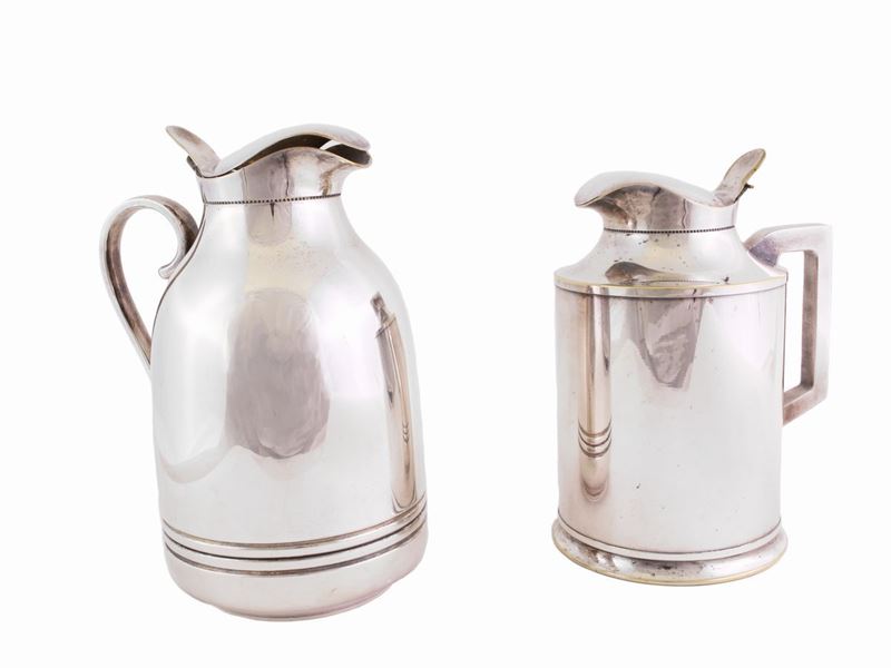 Due Caraffe Termiche in Metallo Argentato