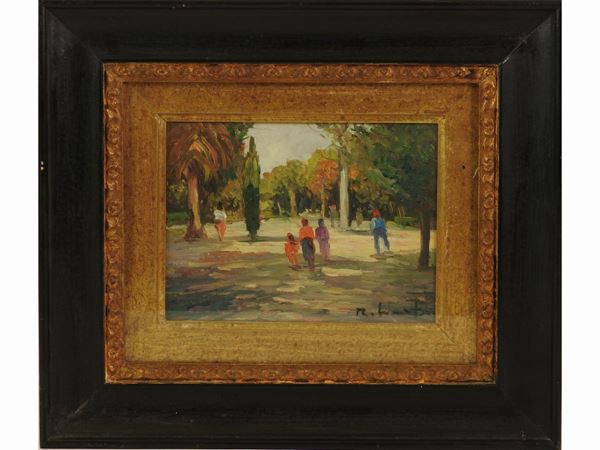 Renzo Martini : At the park  ((1937-2005))  - Auction The florentine house of a milanese collector: important glasses, objects of art and contemporary art - Maison Bibelot - Casa d'Aste Firenze - Milano